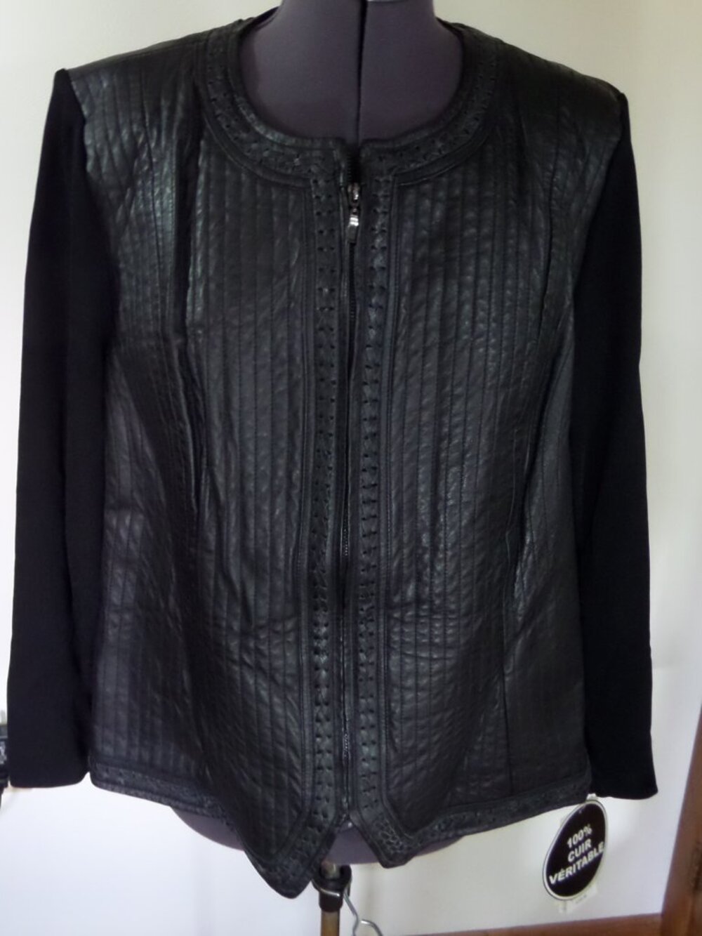 Nygard  Collection Women's  Fall Winter Black Leather Swacket Jacket SZ 2X NWT